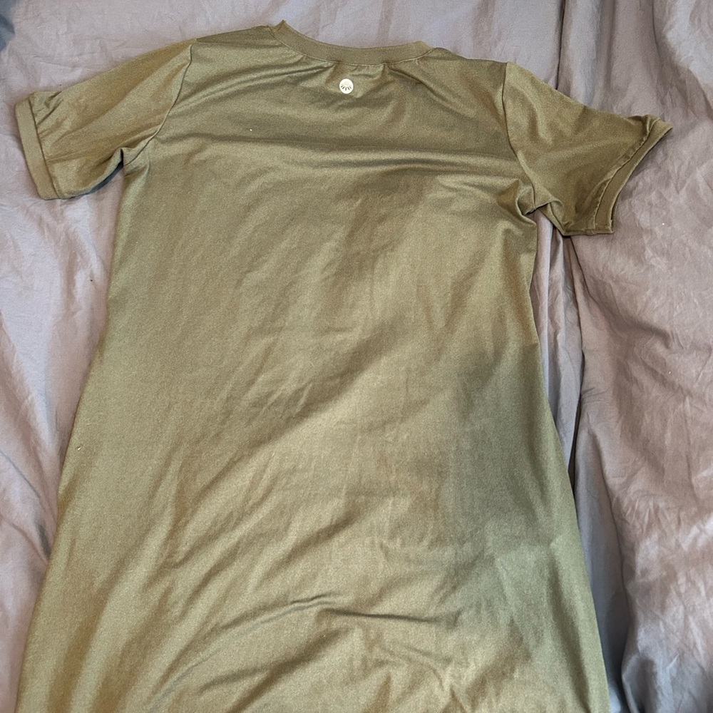 Senita athletics t-shirt dress with pockets army green medium